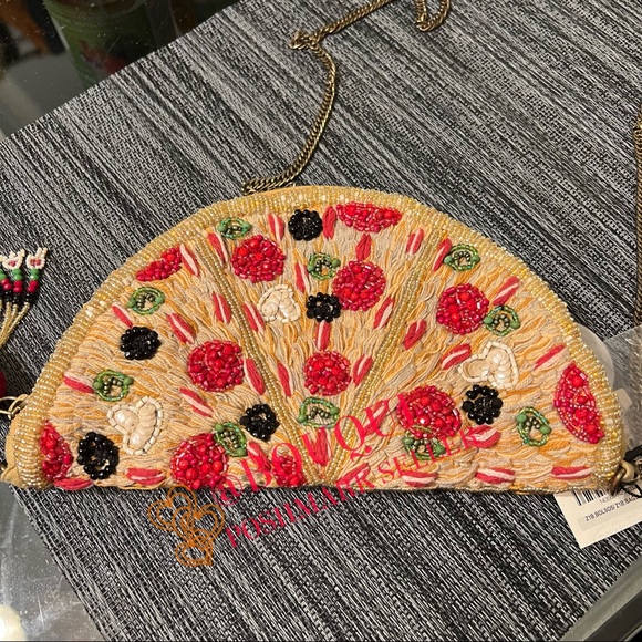 BLOGGERS FAV ZARA CHAIN STRAPS CROSSBODY PIZZA BAG - Picture 5 of 13